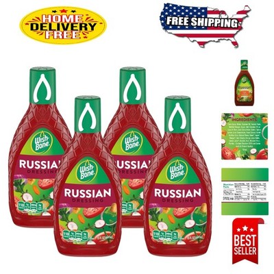 Delicious Russian Salad Dressing - 15 FL OZ x 4 Bottles | Guilt-Free Indulgence