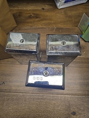 3pcs ESD 5-1/2'' COIN BOXES C-20205 WITH LOCKS KEYED # 204155 - No Key (SB10)