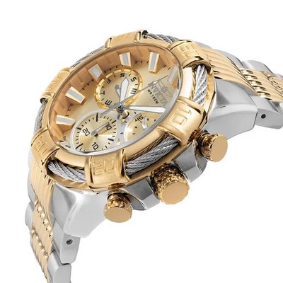 N48ページ Invicta 25864 51mm Gold Silver Stainless Steel Case Gold Silver