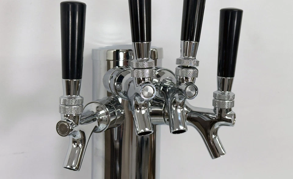 NUEVO Dispensador de cerveza torre de cuatro grifos de grado comercial para kit de 4 grifos Kegerator Foto 2 de 4