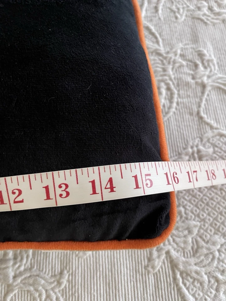 Almohada decorativa bordada negra 16x16x3 Clemson University Tigers Foto 2 de 4