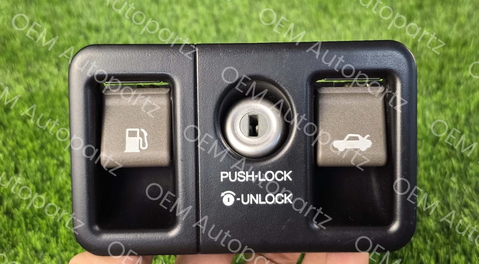 Lexus LS430 2001-2006 Trunk Gas Door lid lock release button with bezel blk oem - Image 2 of 4