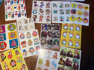 Vintage DBCGI Drawing Board Fasson Sticker Sheets Large Lot 1980s