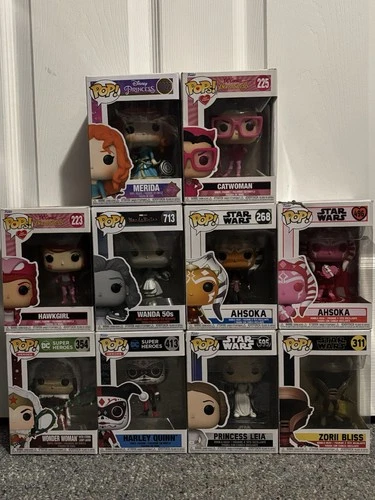 Funko Pop! Vinyl Lot Of 10 Various Figures Star Wars, DC, Marvel, Disney!