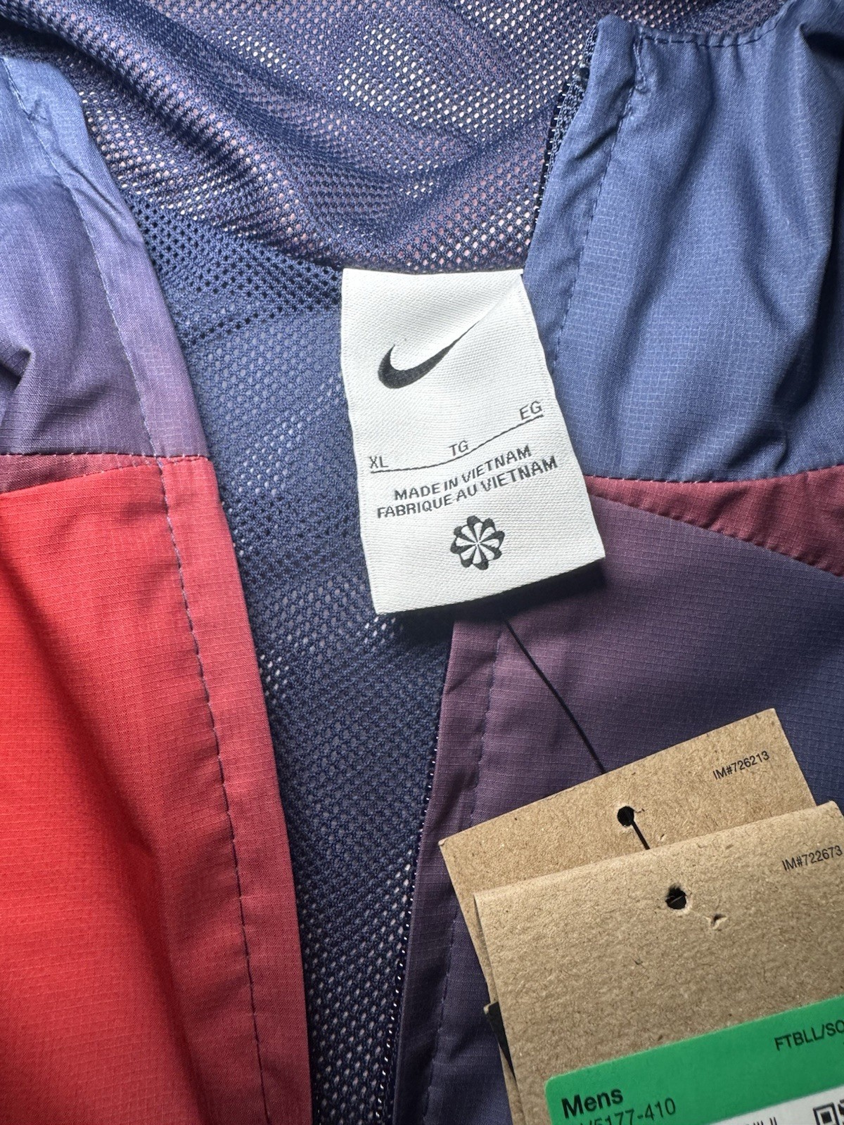 SACAI X NIKE Giacca antipioggia Nike PSG Paris Saint Germain blu sfumato taglia XL NUOVA CON ETICHETTE DV5177 410