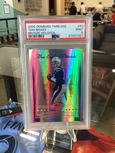 2006 Donruss Threads Tom Brady #63 Bronze Holofoil PSA 9