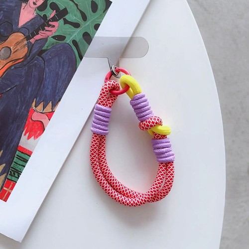 Nylon Mobile Phone Lanyard Dopamine Colorful Short Hanging Rope Phone - Photo 10 sur 15