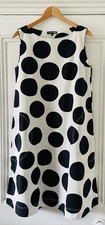 Marimekko X Uniqlo Womens Black & White Spotted Sleeveless Dress M UK 12 EU 40