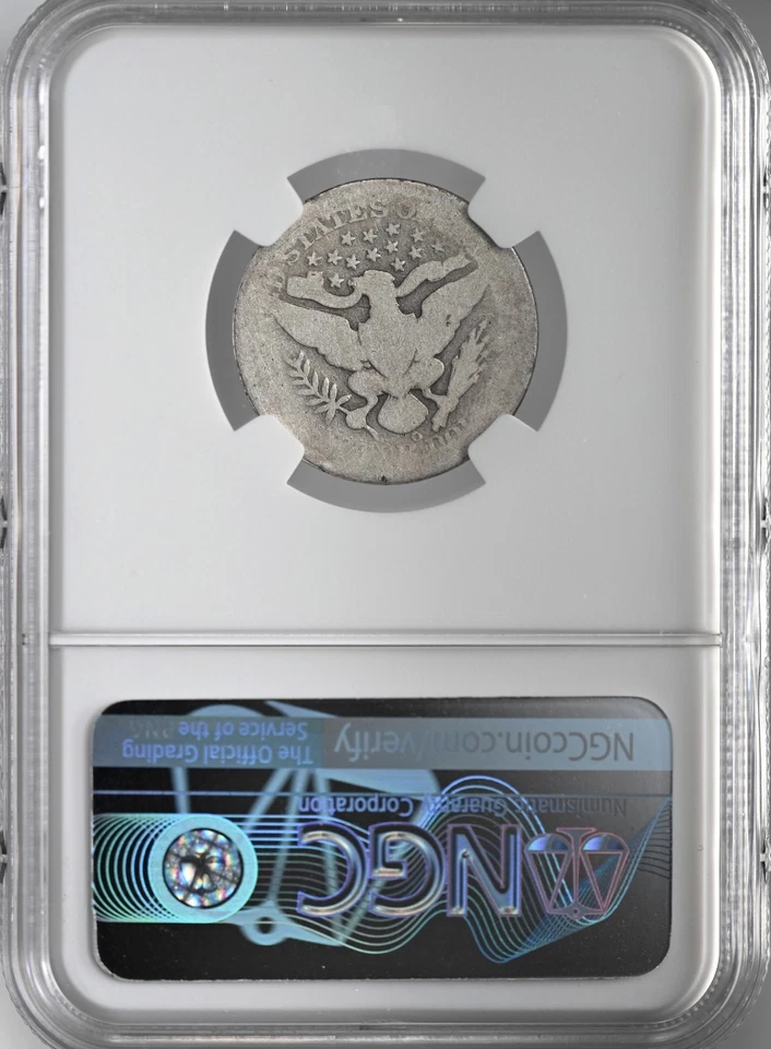 1896-O  25C BARBER SILVER QUARTER  NGC FAIR 2  #8405236-026 - LOW BALL - Image 4 of 4