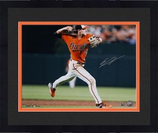 Framed Gunnar Henderson Baltimore Orioles Signed 16x20 Orange Throwing Photo