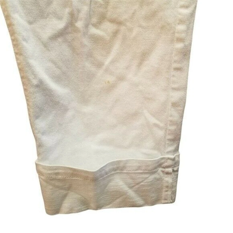 Pantalones capri lisos blancos talla 10 de Liz & Co. para mujer Foto 3 de 4