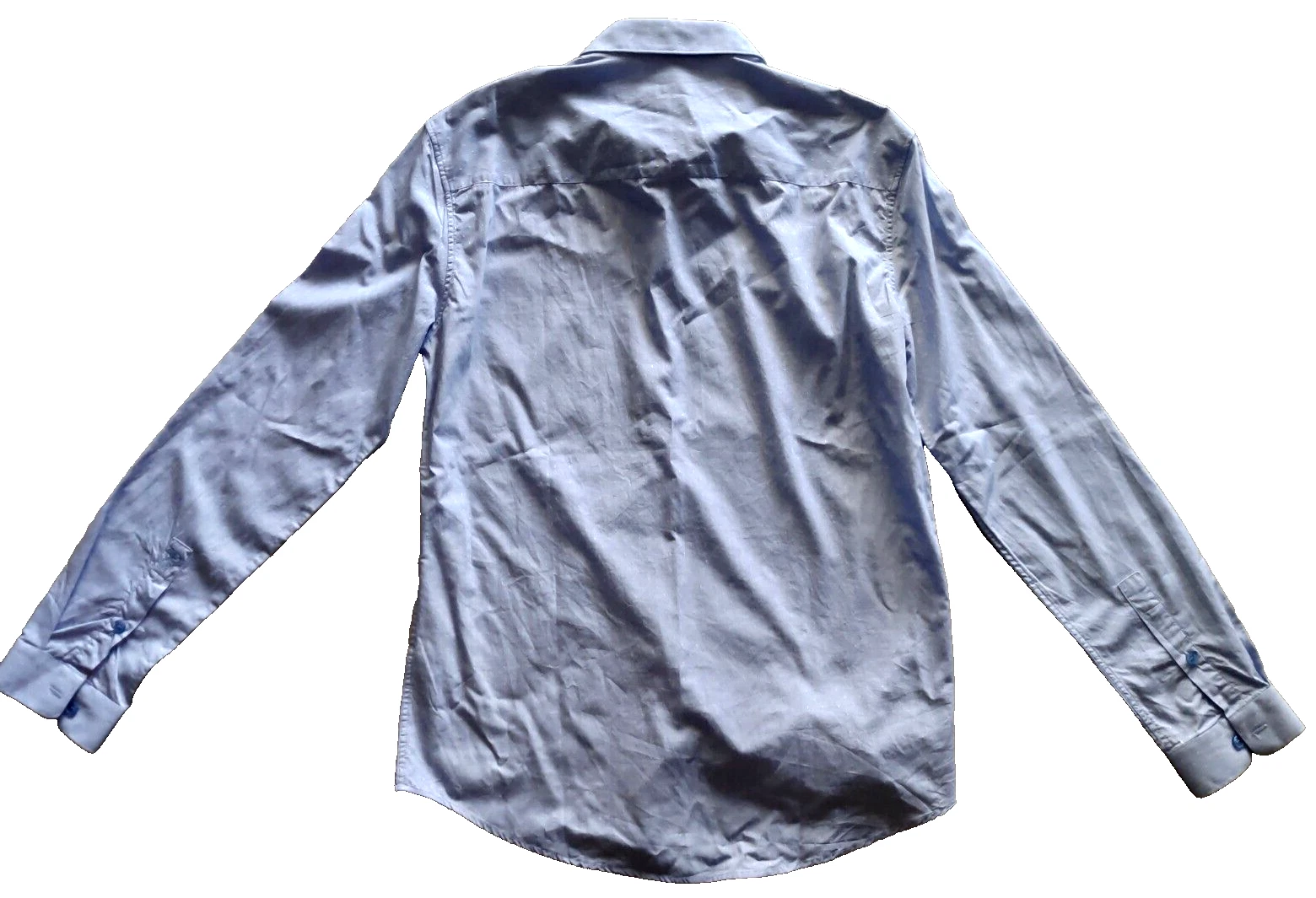 Camicia abito a maniche lunghe a macchie blu chiaro Versace Collection taglia 41