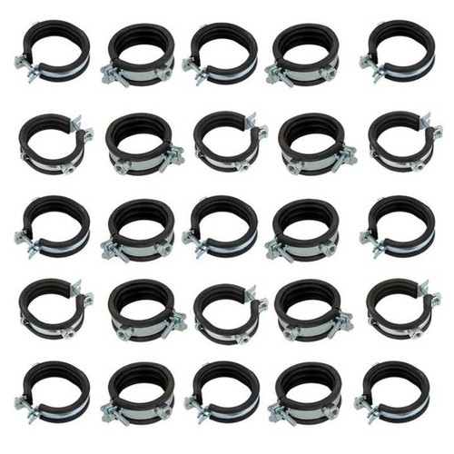 EMagTech 10 Fascette A Molla Per Tubi Flessibili 25 Mm – In Acciaio Elastico Nero, Antiruggine, Per Acqua E Carburante