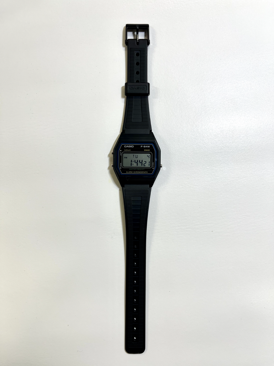 CASIO Watch Standard F-84W-1QJH Black Simple designed Watch