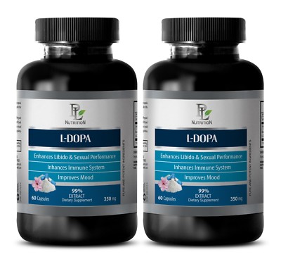 mucuna pruriens capsules - DOPA 99% EXTRACT 350mg- enhance cognition 2 Bottles