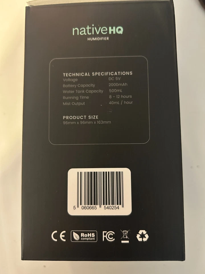 Native HQ Humidifier 500ml NEW - Image 4 of 4