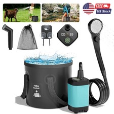 Portable Camping Shower 6000mAh Rechargeable Outdoor Camp Pump for Hiking Travel