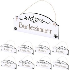 Schild T&uuml;rschild Holzschild Ornamente graviert zum Anh&auml;ngen T&uuml;rdeko 22 x 11 cm