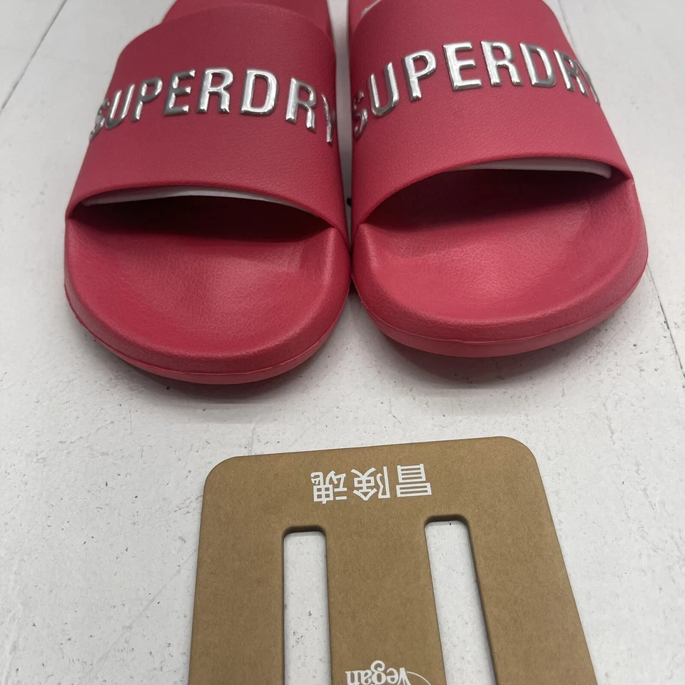 Superdry Code Logo Pool Slides Rosa Mujer Talla Mediana 7/8 Nuevo Foto 3 de 4