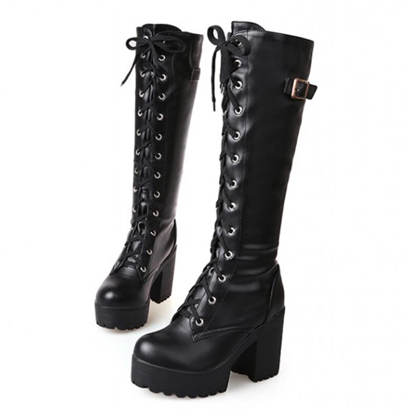 High heel walking boots cheap