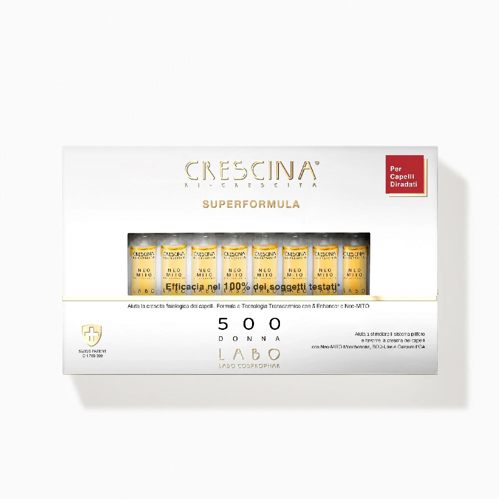 Crescina Transdermic SUPER FORMULA Hair Growth Treatment 500 Women 20F