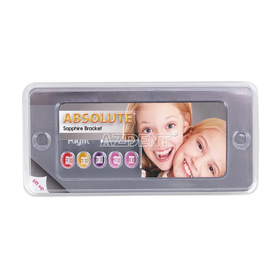 Brackets de ortodoncia de zafiro monocristalino Mini Roth / MBT 022 Ganchos 345 Foto 4 de 4