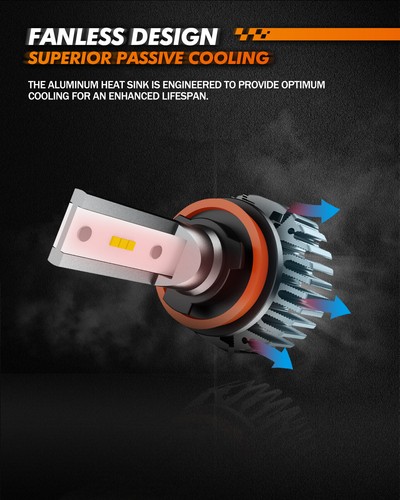 H11 LED Headlight Bulbs Low Beam 120W 18000LM Super Bright 6500K CANBUS - Picture 14 of 14
