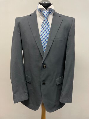 HUGO BOSS SUIT JACKET/BLAZER PURE WOOL IN GREY 44L MINT COND.