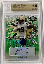 2021 Leaf Valiant Jabril Cox GREEN /99 BGS 9.5 w/10 AUTO