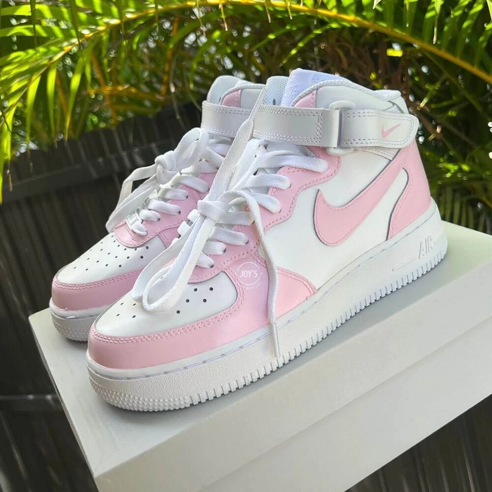 Pink Dripping Custom Air Force 1 Sneakers 12 M / 13.5 W