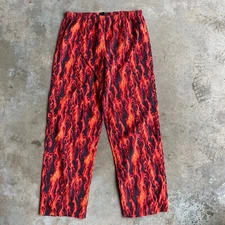 Party Pants Flames All Over Print Lightweight Men's Size 34x30