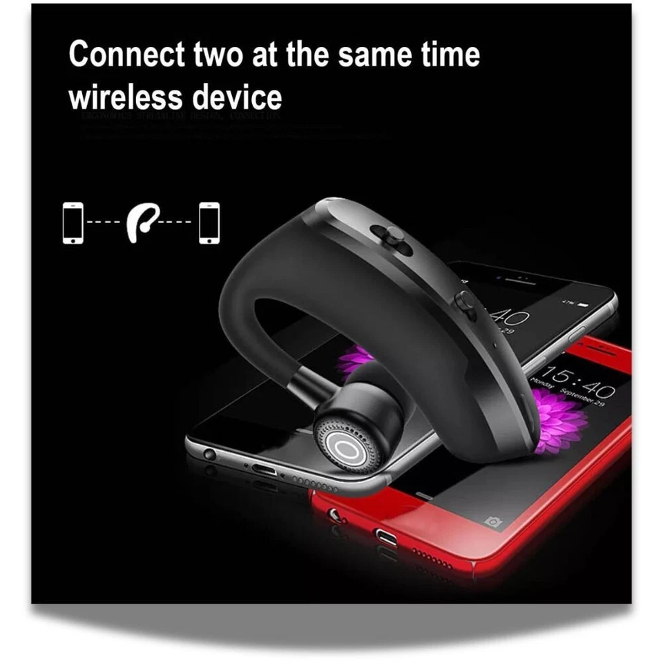 Trucker Bluetooth 5.2 Wireless Earpiece Headset Noise Cancelling Earbuds for Dri - Image 3 of 4