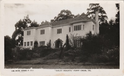 Postkarte Ilkley Heights Guesthouse, Ferny Creek, Victoria, Australien. Echtfoto