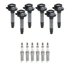 Hitachi 6 Ignition Coil 6 NGK Ruthenium Spark Plugs Kit For Nautilus Taurus V6