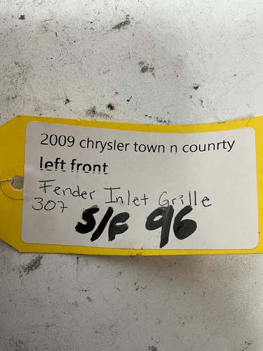 2009 CHRYSLER TOWN AND COUNTRY LEFT FRONT FENDER INLET GRILLE ++ - Picture 8 of 8