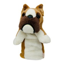 Vintage Golf Club Headcover Toys by Daphne Boxer Bulldog Brown White Plush
