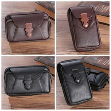 Mobile Phone Holder Holster Pouch Wallet Retro Men Leather Belt Bags Waist Pack
