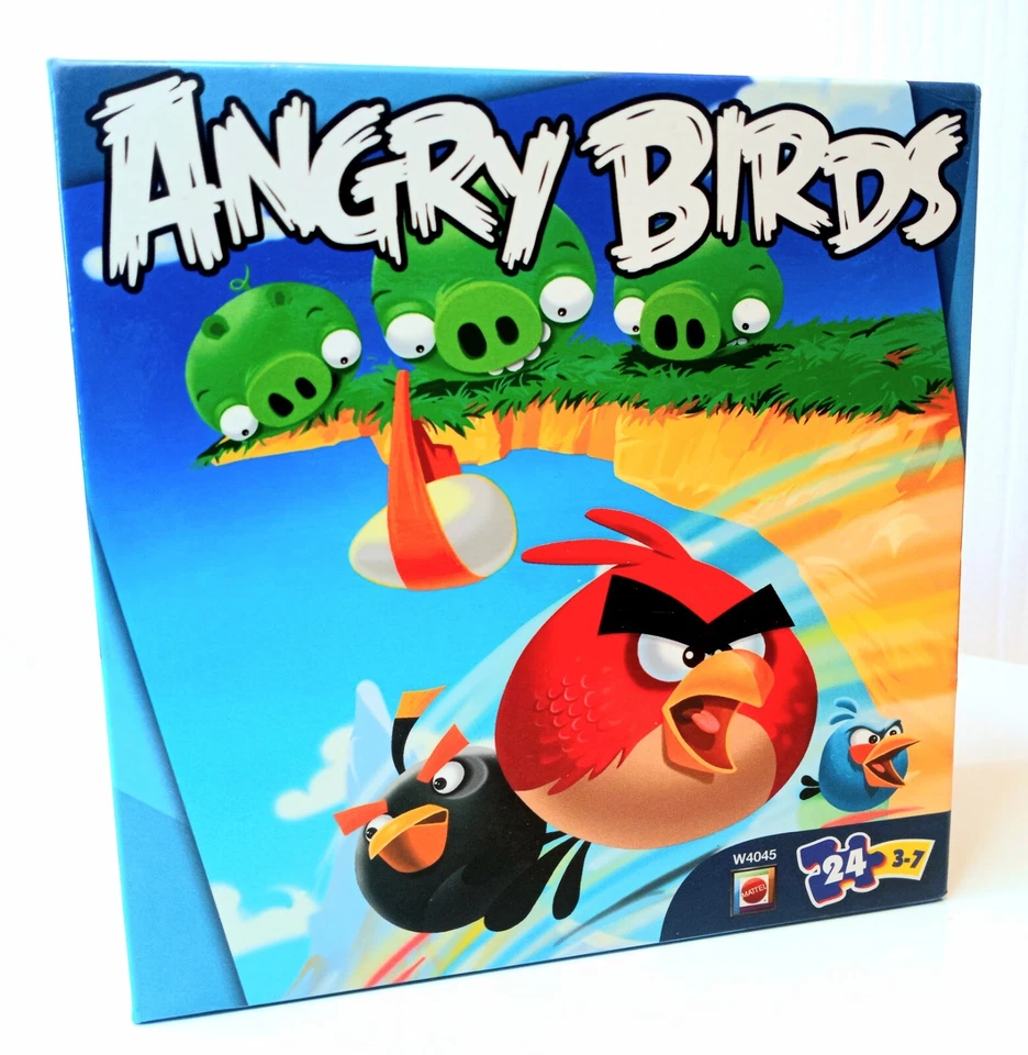 Rompecabezas Mattel Angry Birds Three Pigs on a Cliff 2011 24 piezas 10" x 13" W4045 Foto 2 de 4