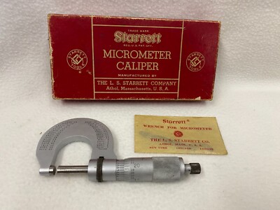 Sterrett Heavy Duty Micrometer Size 1 Ince T238RL Ratchet Stop