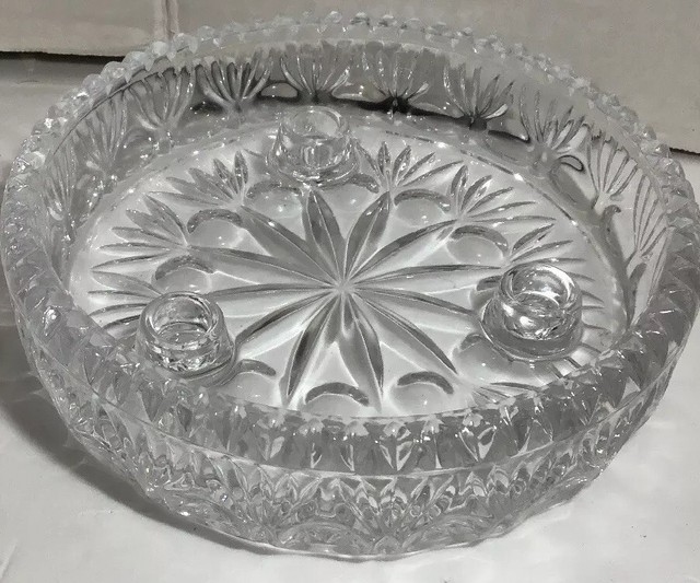 Vintage Princess House Lead Crystal Three Candle Holder eBay
