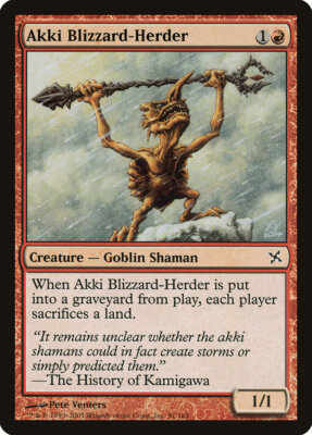 MTG Magic the Gathering Akki Blizzard-Herder (91/170) Betrayers of Kamigawa LP