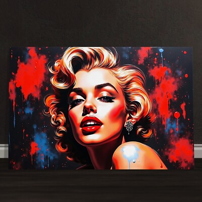   Wandbild, bunte Marilyn Monroe, Splash, Acrylglas, Leinwand oder Poster Kunst