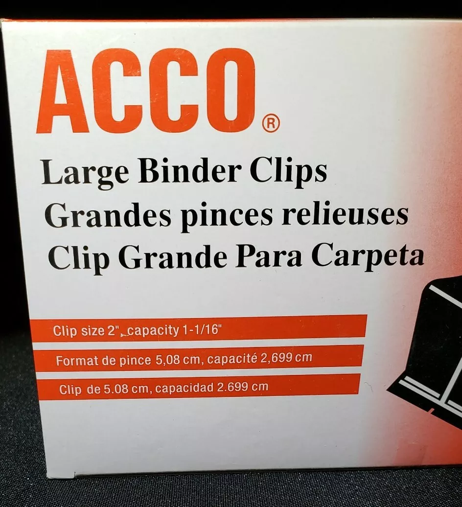 Acco large 2024 binder clips