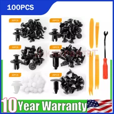 For Volvo 100Pcs Car Bumper Hood Clips Retainer Rivet Fastener Fender Push Pin