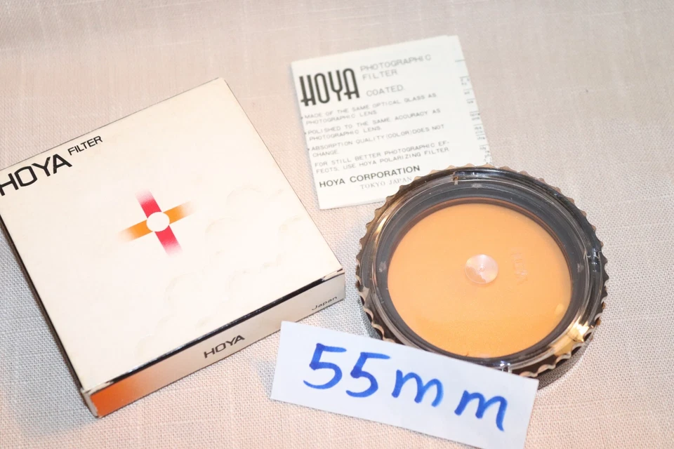 New Vtg HOYA 55mm 85A Warm FILTER Japan 55mm 85A Conversion/Light Balance - MINT - Image 3 of 4