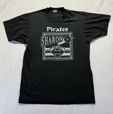 Vintage 90s fruit of the loom M Black T-shirt USA Made Pirates Baseball tee