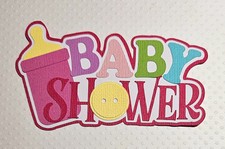 Baby Shower Girl Title. Scrapbook, Card making Paper Piecing