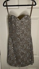 SCALA Sequin Dress Size 4 Strapless Mini Formal Party Dress