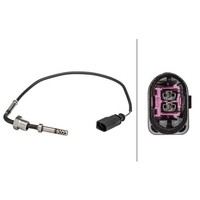 Sensor Abgastemperatur Geschraubt 2-Polig 290 Mm Kabel Hella FüR U.A. Audi A4