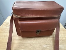 Vintage Brown leather Camera Case Lined PREOWNED